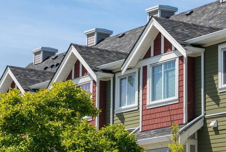 View of town house in Canada